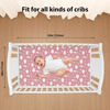 Picture of FIEMOL Baby Crib Sheets Girl, 3 Pack Toddler Bed Sheets for 52”x28” Standard Toddler Mattresses, Soft Microfiber Fitted Crib Sheets Pink Stars