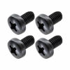 Picture of Black License Plate Screws for BMW and Tesla, Phillips Machine Pan Head 18-8, Stainless Steel, M5-0.8 x 6 mm Bolt (Pack of 4)