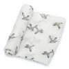 Picture of LollyBanks Muslin Swaddle Blanket | 100% Cotton | Newborn and Infant Blanket | Large 47 x 47 inches for Girls | Light Weight and Breathable | Mallard Duck Prints