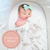 Picture of LollyBanks Muslin Swaddle Blanket | 100% Cotton | Newborn and Infant Blanket | Large 47 x 47 inches for Girls | Light Weight and Breathable | Mallard Duck Prints