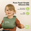 Picture of KeaBabies 2-Pack Silicone Bibs For Babies, Silicone Baby Bibs for Eating, Food-Grade Pure Silicone Bib, Toddler Bibs, Waterproof Bibs, Feeding Bibs, Silicon Bibs for Toddlers, Boys, Girls (Slate)