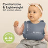 Picture of KeaBabies 2-Pack Silicone Bibs For Babies, Silicone Baby Bibs for Eating, Food-Grade Pure Silicone Bib, Toddler Bibs, Waterproof Bibs, Feeding Bibs, Silicon Bibs for Toddlers, Boys, Girls (Slate)