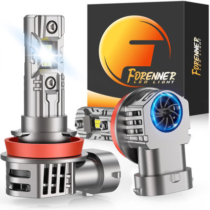 Picture of Fahren H11/H9/H8 fog Light Bulbs, Upgraded 24000LM 700% Brighter 6500K H9 Bulbs, Mini Size IP68 Waterproof H8 Light with 20000RPM Silent Fan, Plug and Play, Pack of 2
