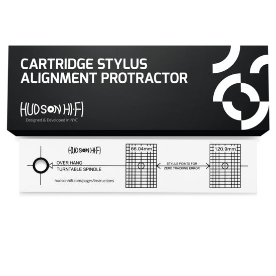 Picture of Hudson Hi-Fi Turntable Phonograph LP Phono Cartridge Stylus Alignment Protractor Tool-High Contrast (VTA Sold Separately)