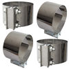 Picture of Exhaust Clamps 5 Inch Butt Joint Exhaust Pipe Muffler Clamp Band 304 Stainless Steel(4 Pack 5" Butt Lap Joint Exhaust Clamp)