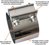 Picture of Exhaust Clamps 5 Inch Butt Joint Exhaust Pipe Muffler Clamp Band 304 Stainless Steel(4 Pack 5" Butt Lap Joint Exhaust Clamp)