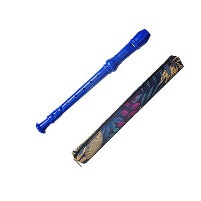 Picture of Farcaya Soprano Recorder Instrument for Boys and Girls Beginners German Style C Key 8 Hole Descant Recorder Music with Clean Rod Storage Case (Blue)