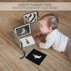 Picture of Soft Tummy Time Book w/ Stimulating Baby Safe Mirror - Fun Black and White Montessori Toy w/ Crinkle Filling & 20 High Contrast Designs - Perfect Newborn Toy For Safe and Early Infant Development