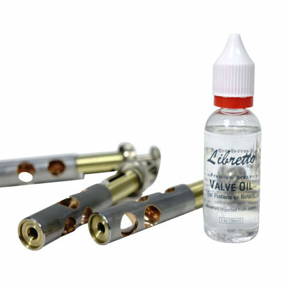 Picture of Libretto Premium Brass Valve Oil Lubricants, 1 oz (30ml), Safety Cap, Long-Lasting & Smooth, Odorless, 100% Special-Blended Synthetic Formula, Designed Best to Clean & Extend Life of Your Instruments!