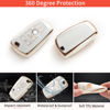 Picture of RUABIBAN for BMW Key Fob Cover with Keychain, Soft TPU Key Case Protection Fit for BMW 2 5 6 7 X1 X2 X3 X5 X6 Series