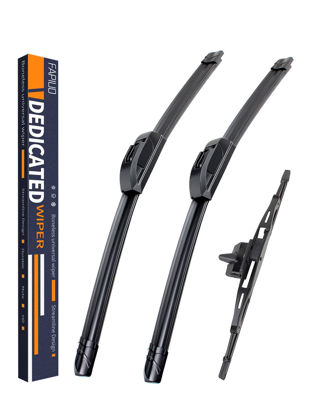 Picture of Replacement for ToyotaFJ Cruiser 2007-2014 Silent Wipers -FAPIUO Front and Rear Windshield Wipers 16"+14"+14"+10" Full Blade Set (4 Pack)) U/J HOOK