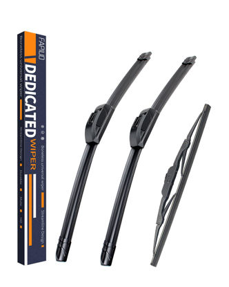 Picture of Replacement for Saturn Vue 2002-2007 Silent Wipers -FAPIUO Front and Rear Windshield Wipers 24"/19"+10" Full Blade Set (3 Pack)