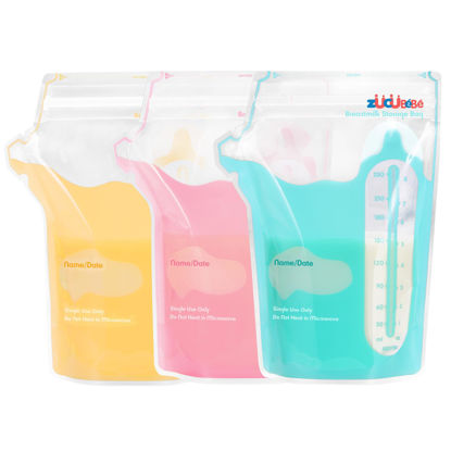 Picture of ZÜCÜBéBé Breastmilk Storage Bags(180 Count)，8oz Milk Storage Bags for Breastfeeding，BPA Free with Easy Pour Spout, Self Standing, for Refrigeration and Freezing