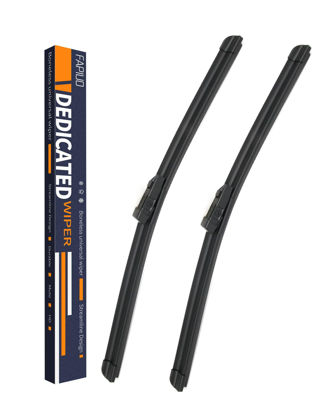 Picture of Replacement for Tesla Model 3 2017-2022, Model Y 2020 2021 2022 Silent Wipers -FAPIUO Front Windshield Wipers 26"+19" Blade Set (2 Pack）