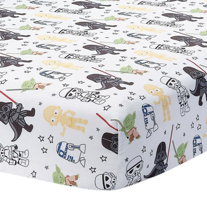 Picture of Lambs & Ivy Star Wars Classic Polyester Fitted Crib/Toddler Sheet - Yoda/Darth Vader