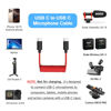 Picture of USB C to USB C Microphone Cable for RODE VideoMic Go II /Wireless Go II , DJI Mic 1/2, SC16/SC22 USB C Cable, Audio Coiled Cord Mic Cable for DJI Pocket 3 / Action 2/3 / 4 Camera (NOT for Charging)