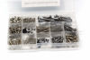 Picture of Vencetmat Guitar Screws Kit, Guitar Hardware Luthier Parts-kit for Tele/Strat/SQ,Switch,Tuner,Machine Head, Neck Plate,Pickguard,Guitar Strap End Pins,Pickup,Bridge,Guitar DIY Kit(Metric, Chrome)