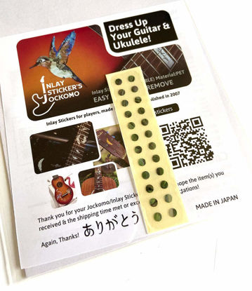Picture of Inlay Sticker Fret Markers for Guitars & Bass - 1/8" Small Side Marker Dots - Abalone Green