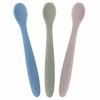 Picture of WeeSprout Silicone Baby Spoons - First Stage Infant Feeding Utensils With Soft-Tip, Bendable Kitchenware for Parent & Self-Feeding, Ultra-Durable, Dishwasher Safe, Travel Case, Set of 3