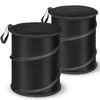 Picture of Kincown Car Trash Bin, 2 Packs Pop-up Car Trash Can, Medium-Sized Collapsible Car Garbage Can with Elastic Band Hanging, Double-Layer Washable Vehicle Trash Can for Car, Velcro Car Waste Basket Bin