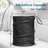 Picture of Kincown Car Trash Bin, 2 Packs Pop-up Car Trash Can, Medium-Sized Collapsible Car Garbage Can with Elastic Band Hanging, Double-Layer Washable Vehicle Trash Can for Car, Velcro Car Waste Basket Bin