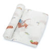 Picture of LollyBanks Muslin Swaddle Blanket | 100% Cotton | Newborn and Infant Blanket | Large 47 x 47 inches for Girls | Light Weight and Breathable | Fishing Outdoor Activities Theme
