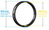 Picture of StanceMagic Hubcentric Rings (Pack of 4) - 64.1mm ID to 67.1mm OD - Black Poly Carbon Plastic Hubrings Hub - Only Compatible with Honda Acura with 64.1mm Vehicle Hubs and 67.1mm Wheel Centerbore