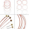 Picture of Bememo 3 Sets of 6 Acoustic Guitar Strings Replacement Steel String Guitar Spare Strings for Beginner Guitarists Performers (1 Brass Set, 1 Copper Set and 1 Multicolor Set)