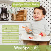 Picture of WeeSprout Silicone Baby Spoons - First Stage Infant Feeding Utensils With Soft-Tip, Bendable Kitchenware for Parent & Self-Feeding, Ultra-Durable, Dishwasher Safe, Travel Case, Set of 3