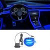 Picture of QVEVDACAR EL Wire Interior Car LED Strip Lights, 16.5FT USB Neon Glowing Strobing El Wire Lights with 6mm Sewing Edge, Ambient Lighting Kits for Car Inside Decorations (Blue)