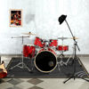 Picture of Invech 4 x 5.3 Ft Drum Rug, Drum Mat with Non-Slip Grip Bottom, Soundproof Drum Floor Mat for Electrical Drum, Drum Accessories Gift for Drummers (Design Black)