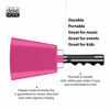 Picture of 2 pack 10 in. steel cowbell/Noise makers with handles. Cheering Bell sporting, football games, events. Large solid school hand bells. Cowbells. Percussion Musical Instrument. Cow Bell Alarm (pink)
