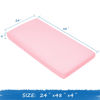 Picture of Nap Mat Sheet 24" x 48" x 4" Fitted Elastic Corners Preschool Day Care Rest Nap Mat Cover, Soft & Breathable Baby Sheets for Regalo My Cot Portable Toddler Bed and Joovy Travel Cot, Pink