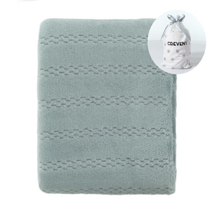 Picture of CREVENT 30''X40'' Lightweight Cozy Fluffy Warm Baby Blanket for Girls Boys Infants Toddlers' Bedding Crib Cot Stroller, Baby Shower Birthday Newborn's Gift - Light Grey