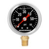 Picture of MEASUREMAN 1-1/2" Dial Size Black Dial, Glycerin Filled Fuel Pressure Gauge, 304 Stainless Steel case, 0-60Psi, -3-2-3%, 1/8"NPT Lower Mount