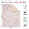 Picture of QSTEHEML Baby Blanket for Boys Girls Super Soft Blanket,Fluffy Cool Lightweight Baby Receiving Blankets,Double Layer with Dotted Backing for Toddler Nursery (Pink, flower30*40in)