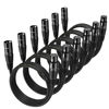 Picture of NUOSIYA XLR Cable 1.5 Ft 6 Packs,Microphone Cables,Premium Balanced Microphone Mic Speaker Cable with 3-Pin XLR Male to Female DMX Cable,Black