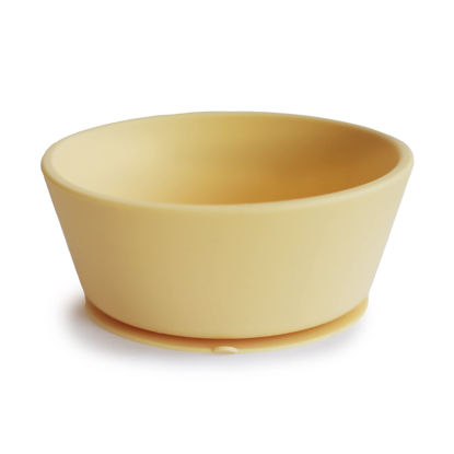 Picture of mushie Silicone Suction Bowl | BPA-Free Non-Slip Design (Daffodil)