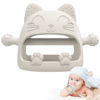 Picture of Baby Teether-Teething Toys for Babies 0-6 Months-Silicone Teething Mitt with Cute Cat Shape Baby Toys 6 to 12 Months,Newborn Essentials Must Haves for Teething Relief,Ideal Baby Shower Gifts for Moms
