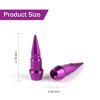 Picture of SINGARO 45mm Spiked Aluminum Stem Valve Caps,4PCS Dustproof Tire Wheel Stem Caps for Cars,SUVs,Trucks Bicycles and Motorcycles(Purple)