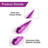 Picture of SINGARO 45mm Spiked Aluminum Stem Valve Caps,4PCS Dustproof Tire Wheel Stem Caps for Cars,SUVs,Trucks Bicycles and Motorcycles(Purple)