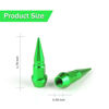 Picture of SINGARO 45mm Spiked Aluminum Stem Valve Caps, 4PCS Dustproof Tire Wheel Stem Caps for Cars, SUVs, Trucks Bicycles and Motorcycles(Green)