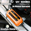 Picture of MOTOPOWER 12V 1000mA Automatic Charger - Battery Maintenance - Maintain Charger and Battery Desulfator with Timer Protection.