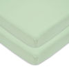 Picture of American Baby Company 2 Pack Fitted Pack N Play Playard Sheet 27" x 39", Soft Breathable Neutral 100% Cotton Jersey Pack and Play Sheet, Celery, for Boys and Girls, Fits Most Mini Crib