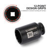 Picture of CASOMAN 1/2" Drive x 36 mm Deep 12 PT Impact Socket, CR-MO, 1/2-inch Drive 12 Point Axle Nut Socket for Easy Removal of Axle Shaft Nuts (36MM)