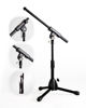 Picture of Stage Rocker Foldable Tripod Low-Profile Mic Boom Stand - Height Extending from 9.6'' to 16.9'', w/Adjustable Telescoping Arm Up to 9'', Lightweight/Convenient, Black, Powered by Hamilton(SR610121B)