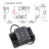 Picture of T Tocas Type T1 Auto Reset Circuit Breakers No Switch Button Waterproof 30A 32V DC