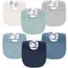 Picture of Konssy 6-Pack Muslin Baby Bibs for Boys & Girls, Soft Cotton Absorbent Drool Bibs, Bandana Bibs for Drooling & Teething