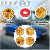 Picture of MEAJOO 4PCS Dice Style Tire Valve Stem Caps, with O Rubber Ring, Universal Aluminium Alloy Dustproof Tire Valve Stem Covers for Cars, SUV, Trucks, Bikes, Motorcycles, Bicycles (Gold)
