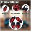 Picture of MEAJOO 4 PCS Grenade Style Tire Valve Stem Caps, Stainless Steel Tire Valve Caps Wheel Valve Caps for Cars,Trucks, SUV, Motorcycles, Bicycles (Red)